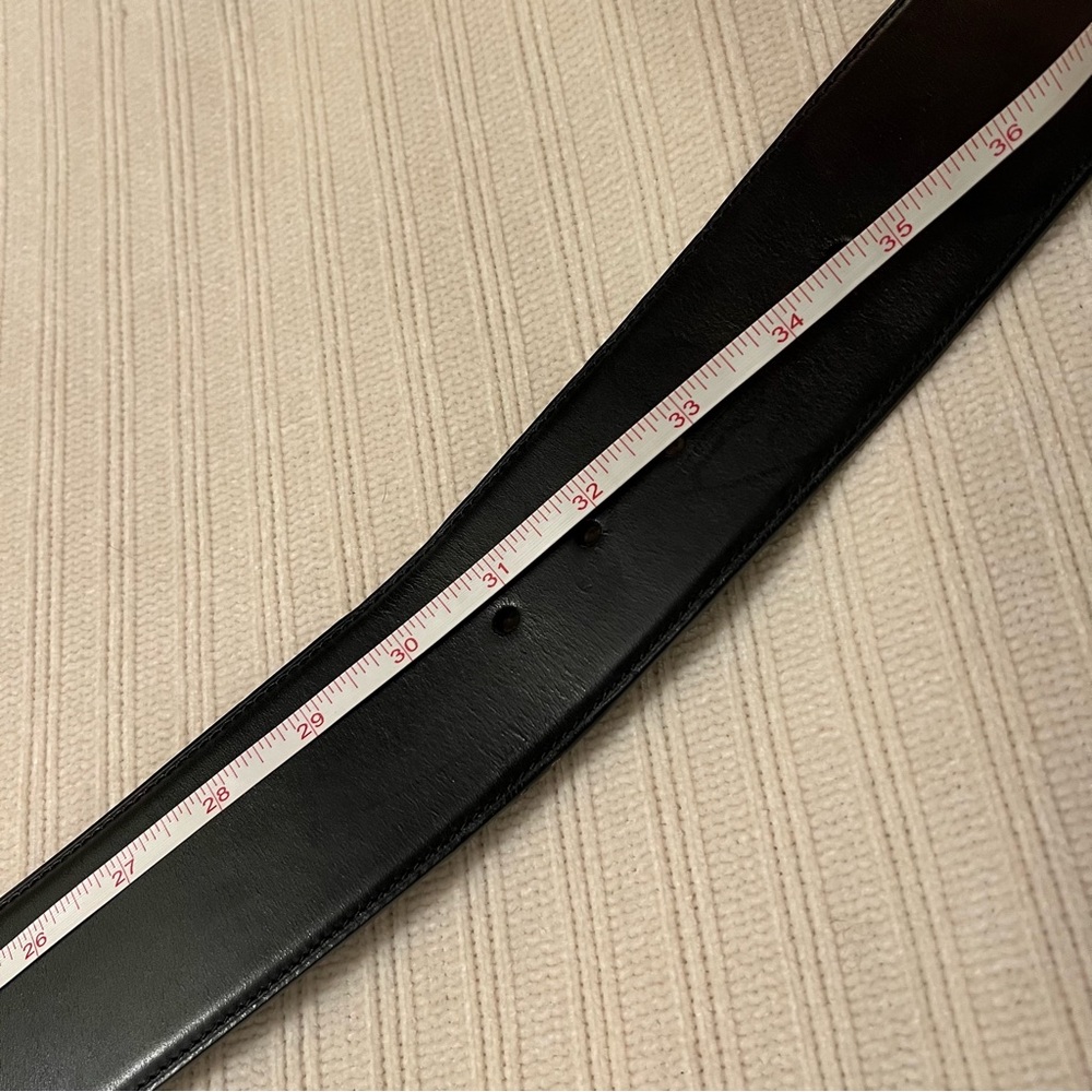 $595 NWT Ralph Lauren black leather padlock key belt M - Picture 8 of 8